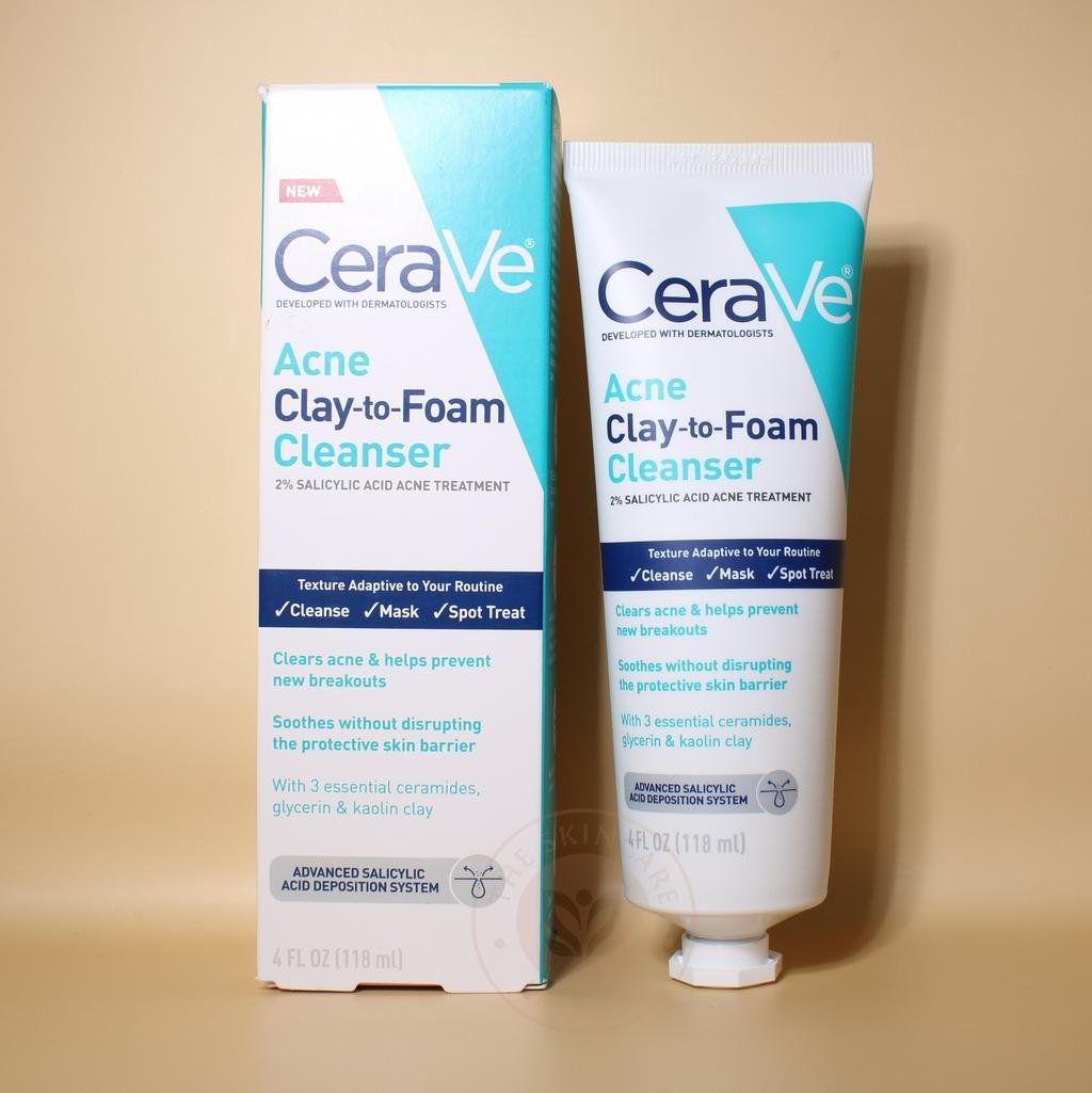 CeraVe Acne Clay-to-Foam Cleanser πΊπΈ - Image 2