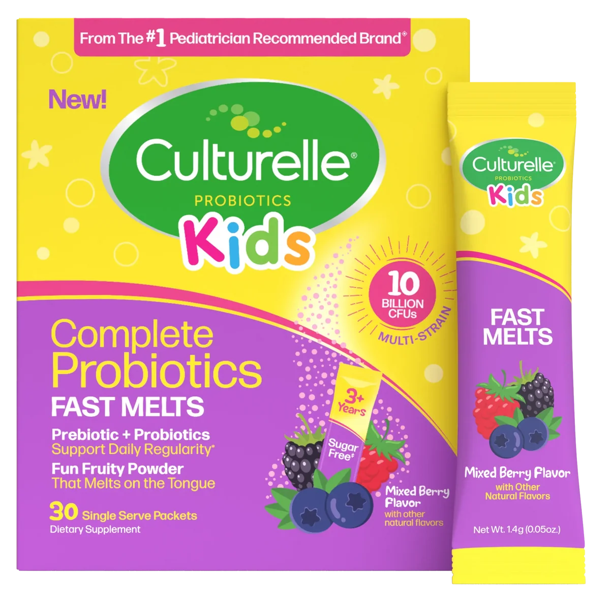 Culturelle Kids Complete Probiotic Fast Melts — 30 Packets